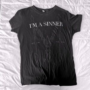 Madonna! “I’m A Sinner 2012 Tour” Black Tshirt Short Sleeve Crew Neck Womens M